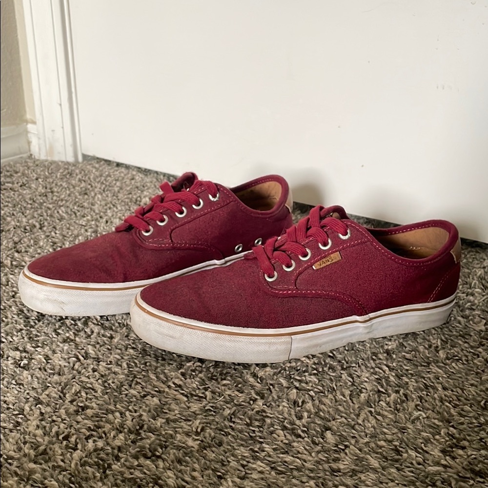 Men’s Vans Burgundy Canvas Sneakers